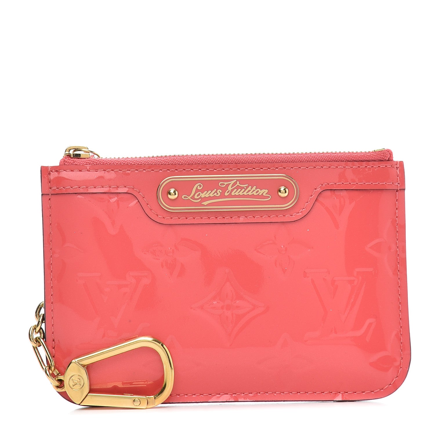Louis Vuitton Vernis Key Pouch Rose Litchi 1 of 8