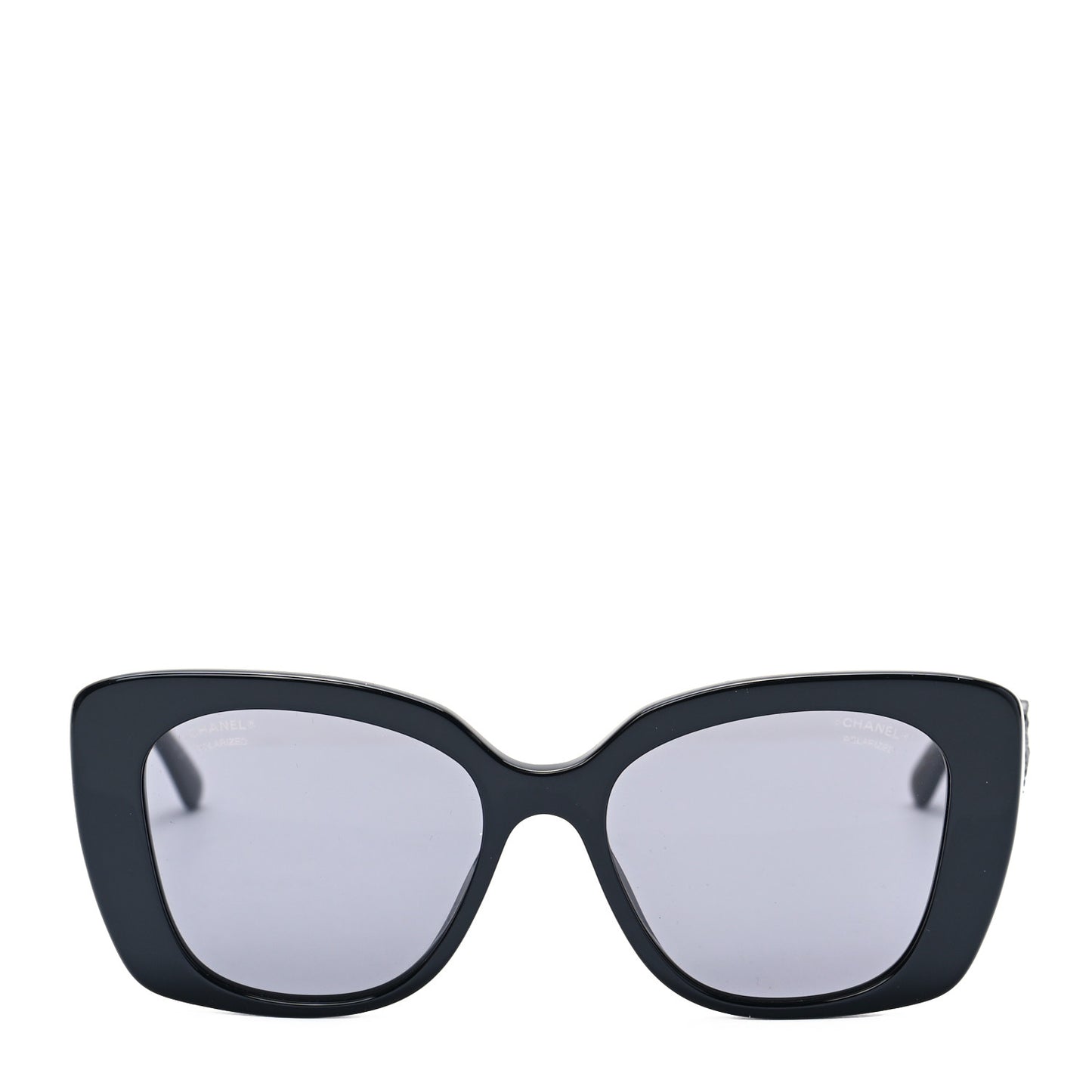 Acetate Strass Square Sunglasses 5422-B Black