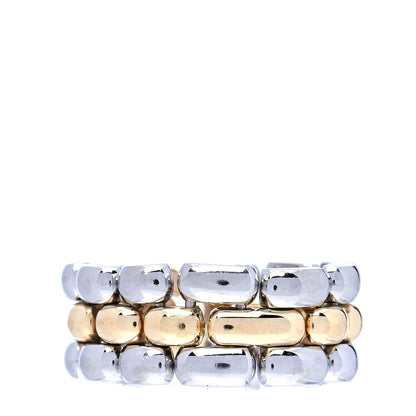 Chopard 18K Yellow Gold Stainless Steel Happy Diamonds Heart Ring 62 10 3 of 5