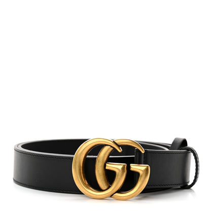Gucci Calfskin Double G 30mm Belt 95 38 Black 1 of 9