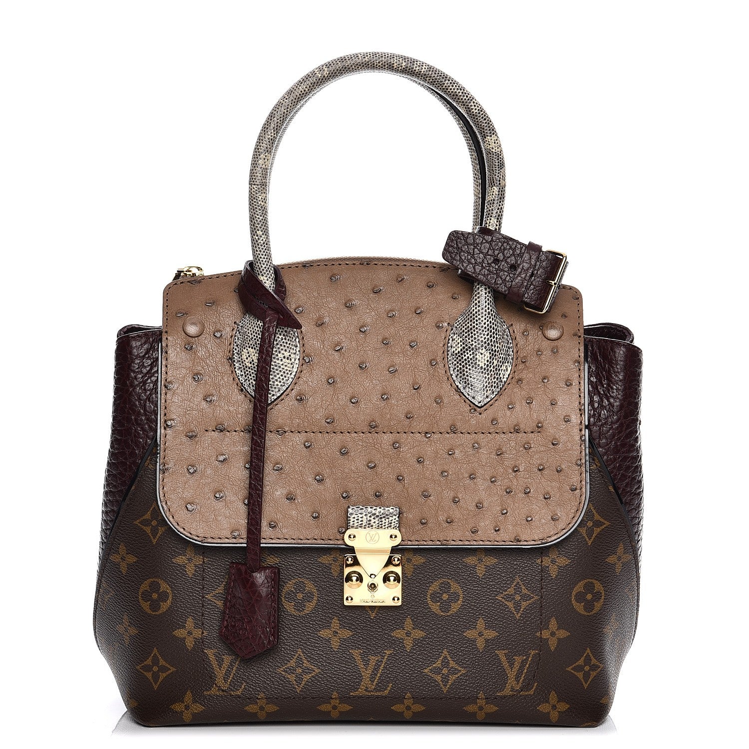 Louis Vuitton Monogram Ostrich Python Majestueux PM Bordeaux 1 of 7