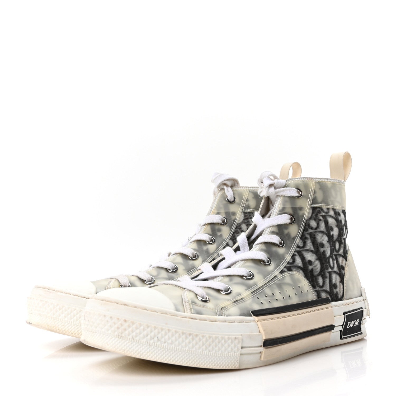 Christian Dior Technical Canvas Oblique B23 High Top Sneakers 41.5