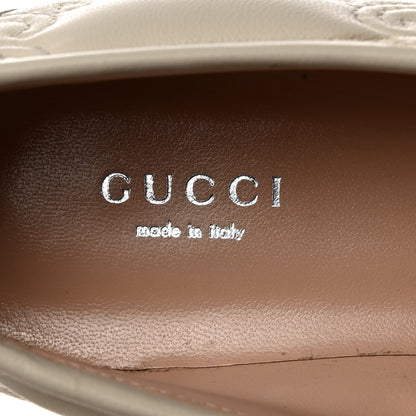 Gucci Nappa Cordovan Lux GG Matelasse Buckled Platform Lug Sole 60mm Loafers 36.5 Milk White 6 of 9