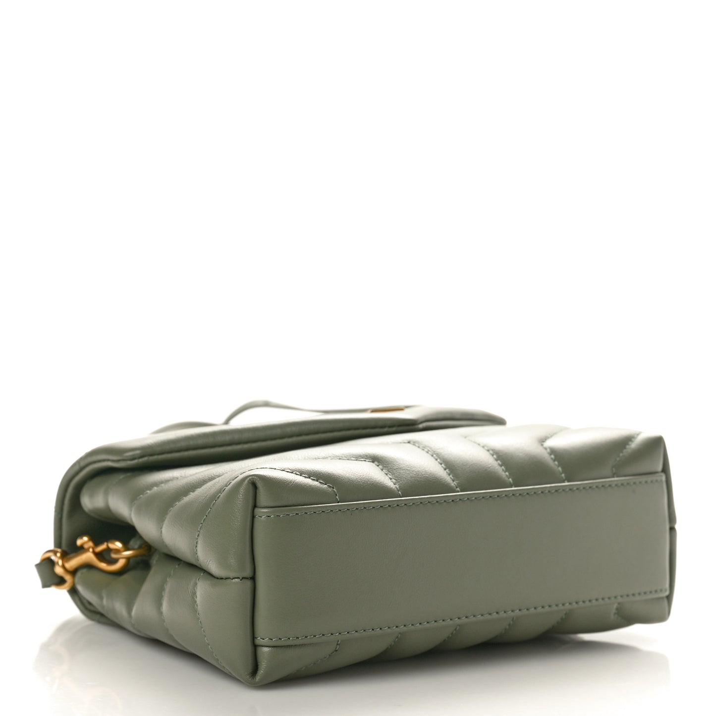 Calfskin Y Quilted Monogram Toy Loulou Crossbody Bag Light Sage