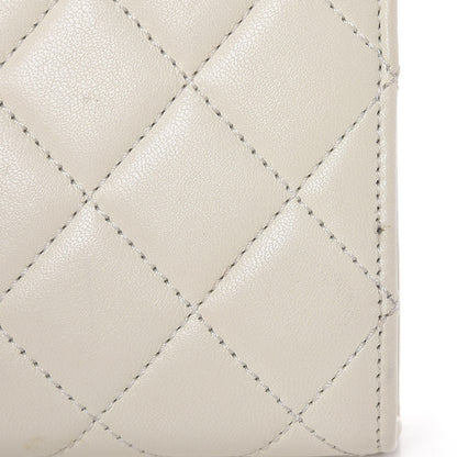 Chanel Sheepskin Quilted Beauty Lock Clutch White 9 of 9
