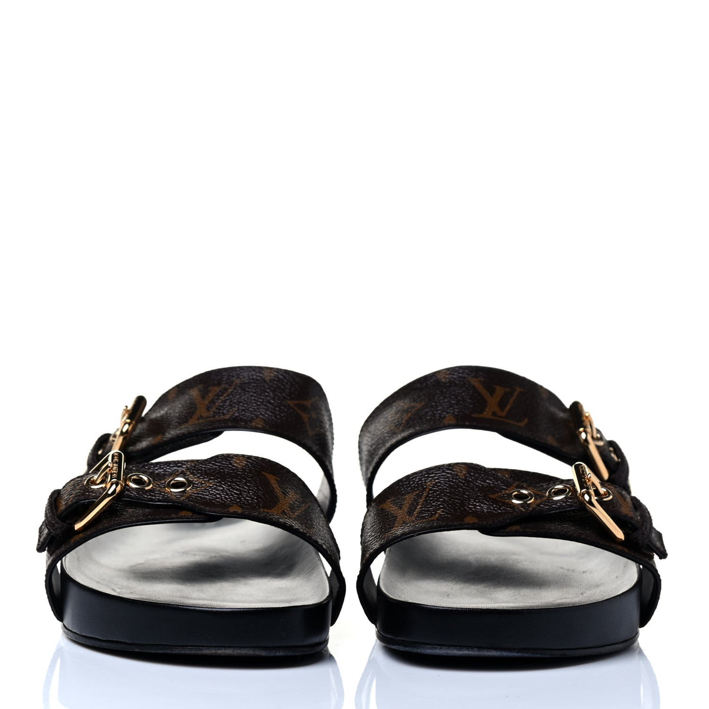 Monogram Bom Dia Mule Sandals 38 Black