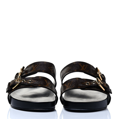 Louis Vuitton Monogram Bom Dia Mule Sandals 38 Black 4 of 8