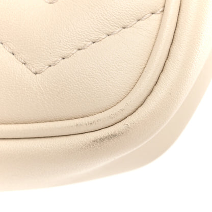 Gucci Calfskin Matelasse Super Mini GG Marmont Shoulder Bag White 12 of 15