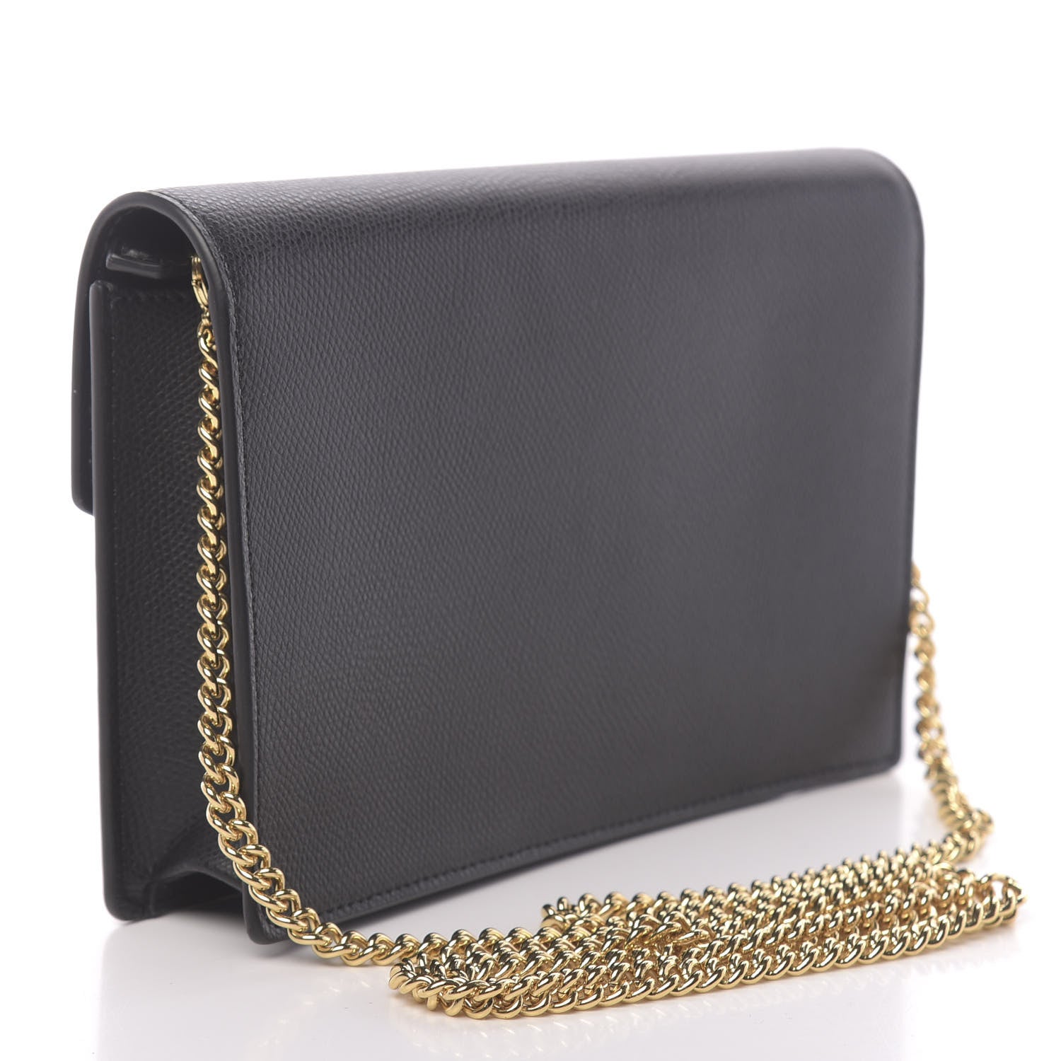 Fendi Vitello Cruise F is Fendi Medium Envelope Wallet on Chain Black 3 of 11
