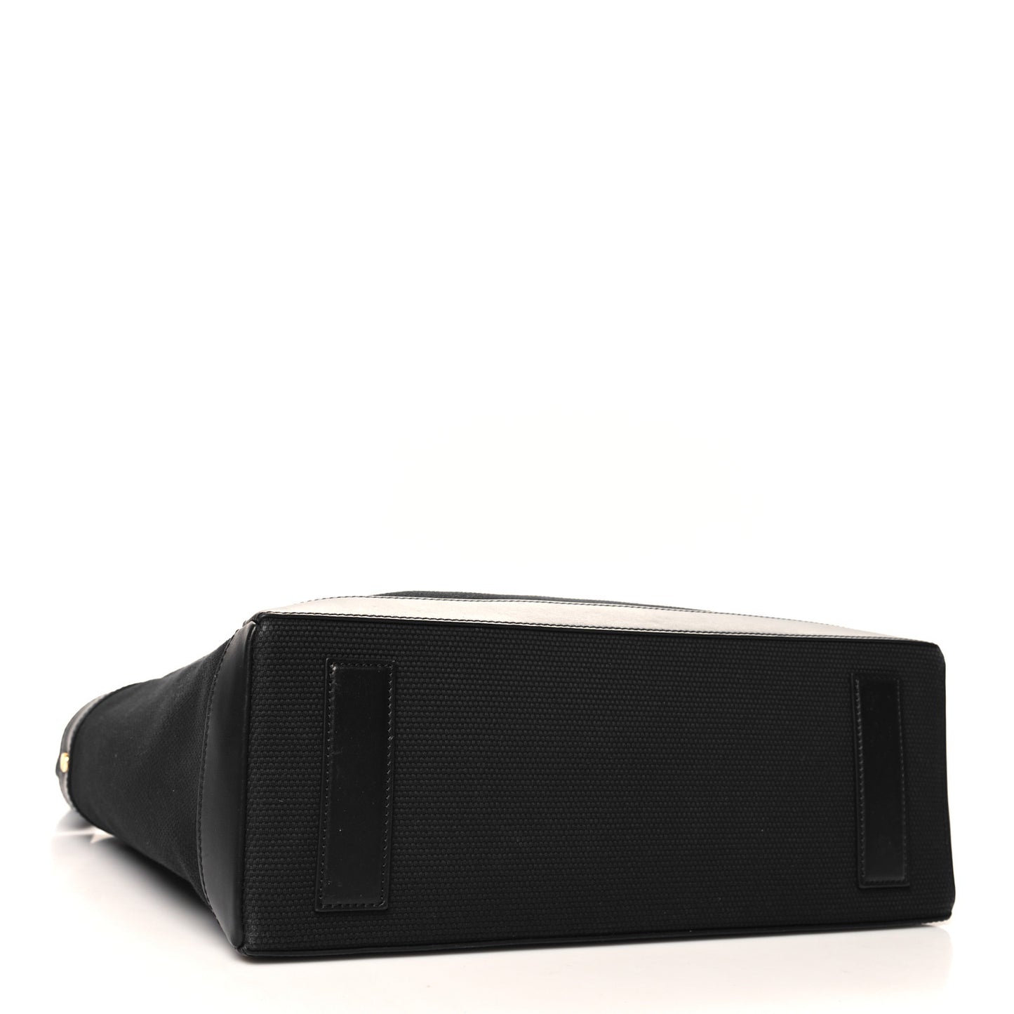 Canvas Calfskin Logo Tote Black