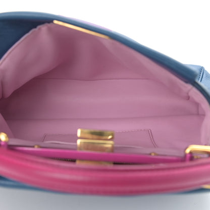 Fendi Nappa Colorblock Mini Peekaboo Iconic Satchel Iris Magenta Bubblegum 5 of 12