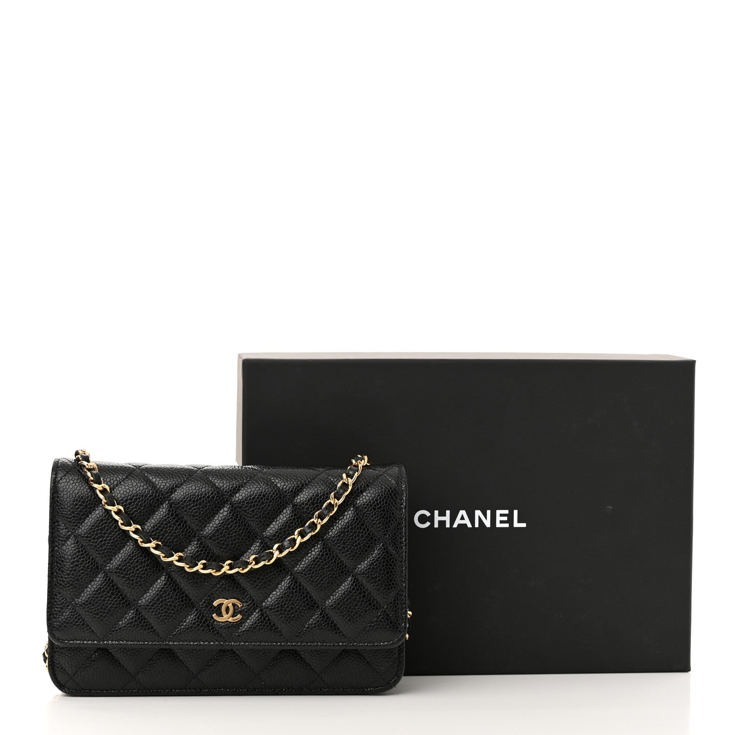 Chanel Caviar Quilted Wallet On Chain WOC Black 12 of 12