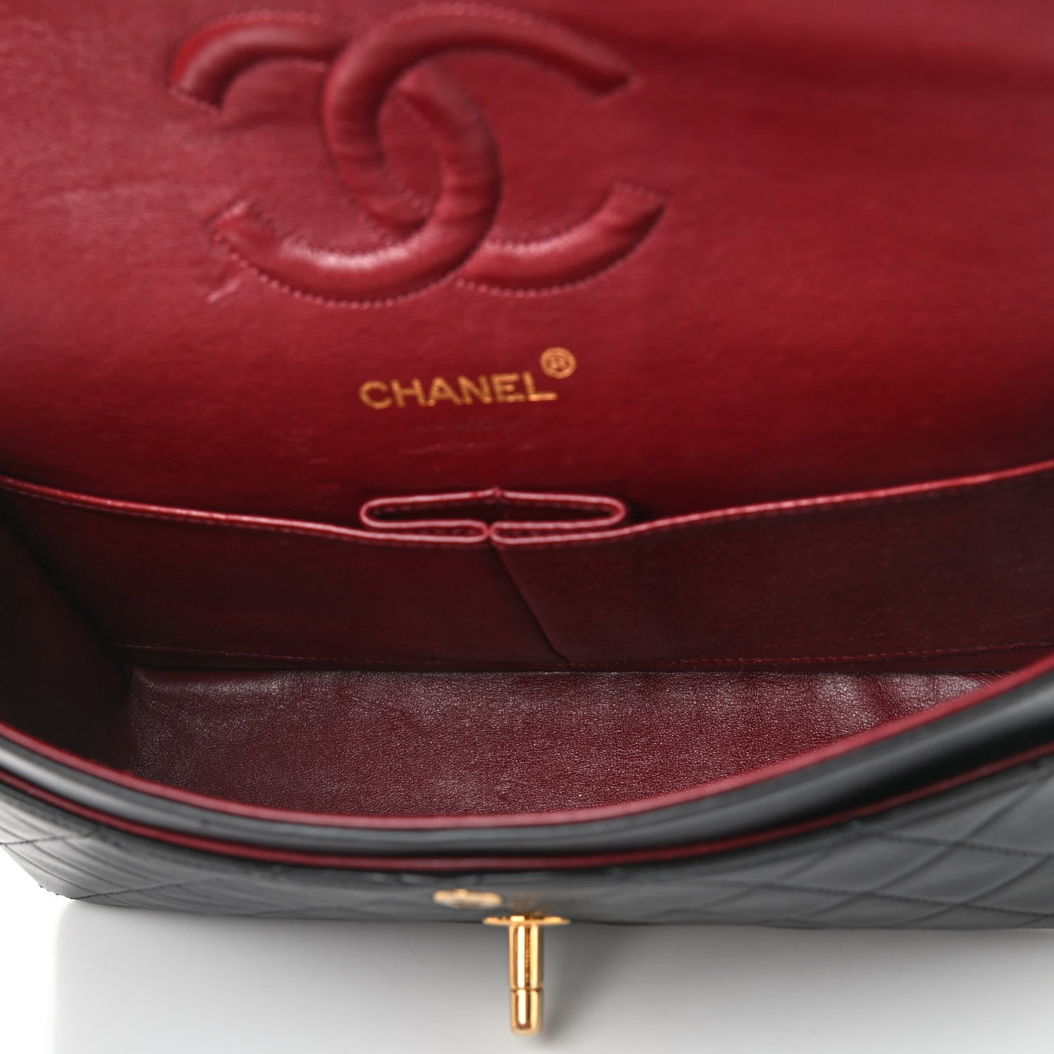 Chanel Lambskin Quilted Medium Double Flap Black 5 of 12