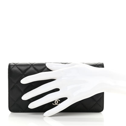 Chanel Lambskin Quilted Yen Wallet Black 2 of 14