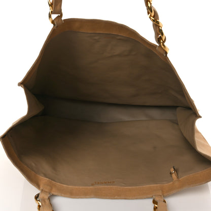 Chanel Canvas CC Logo Shopping Tote Beige 5 of 17