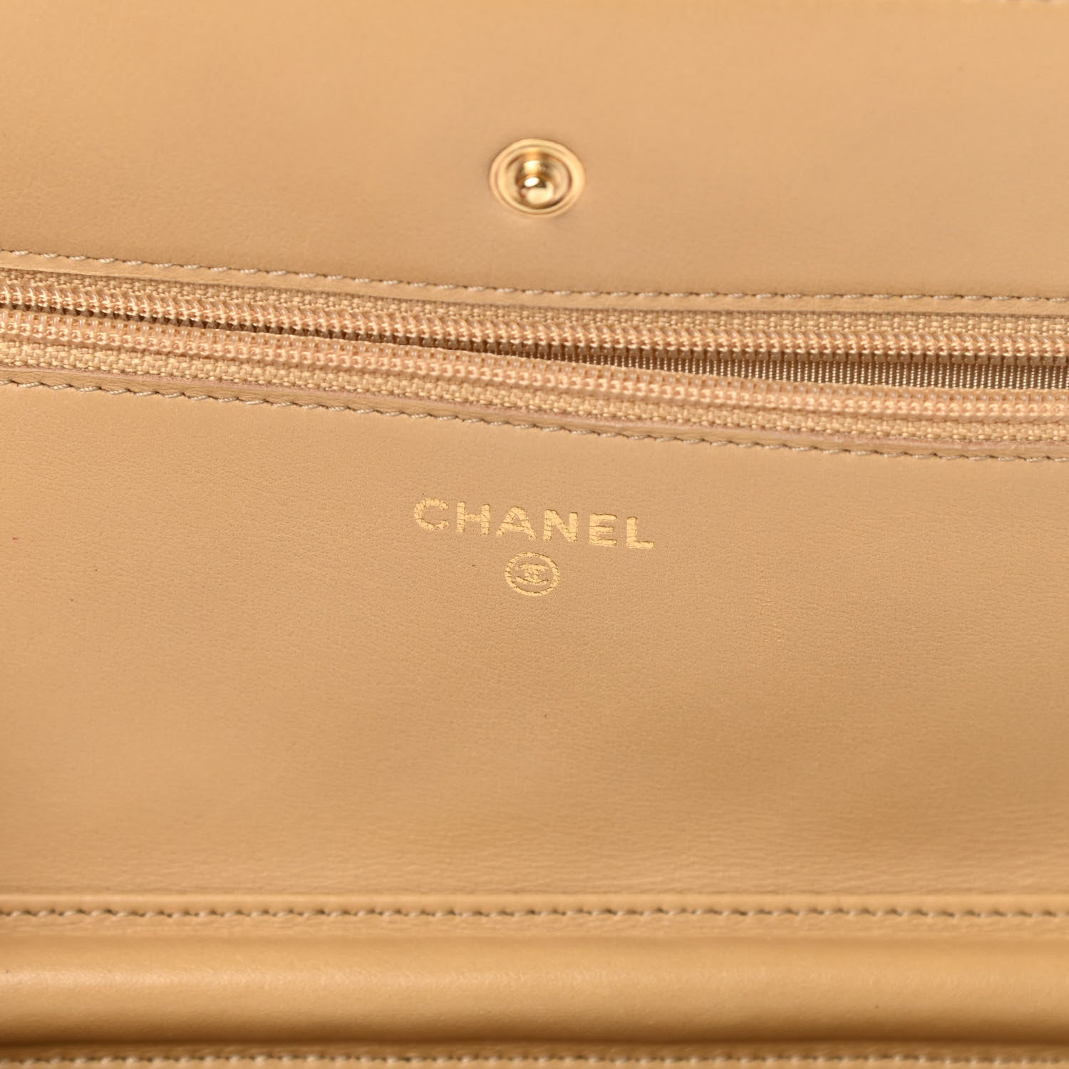 Chanel Metallic Patent Quilted Wallet On Chain WOC Gold 6 of 16