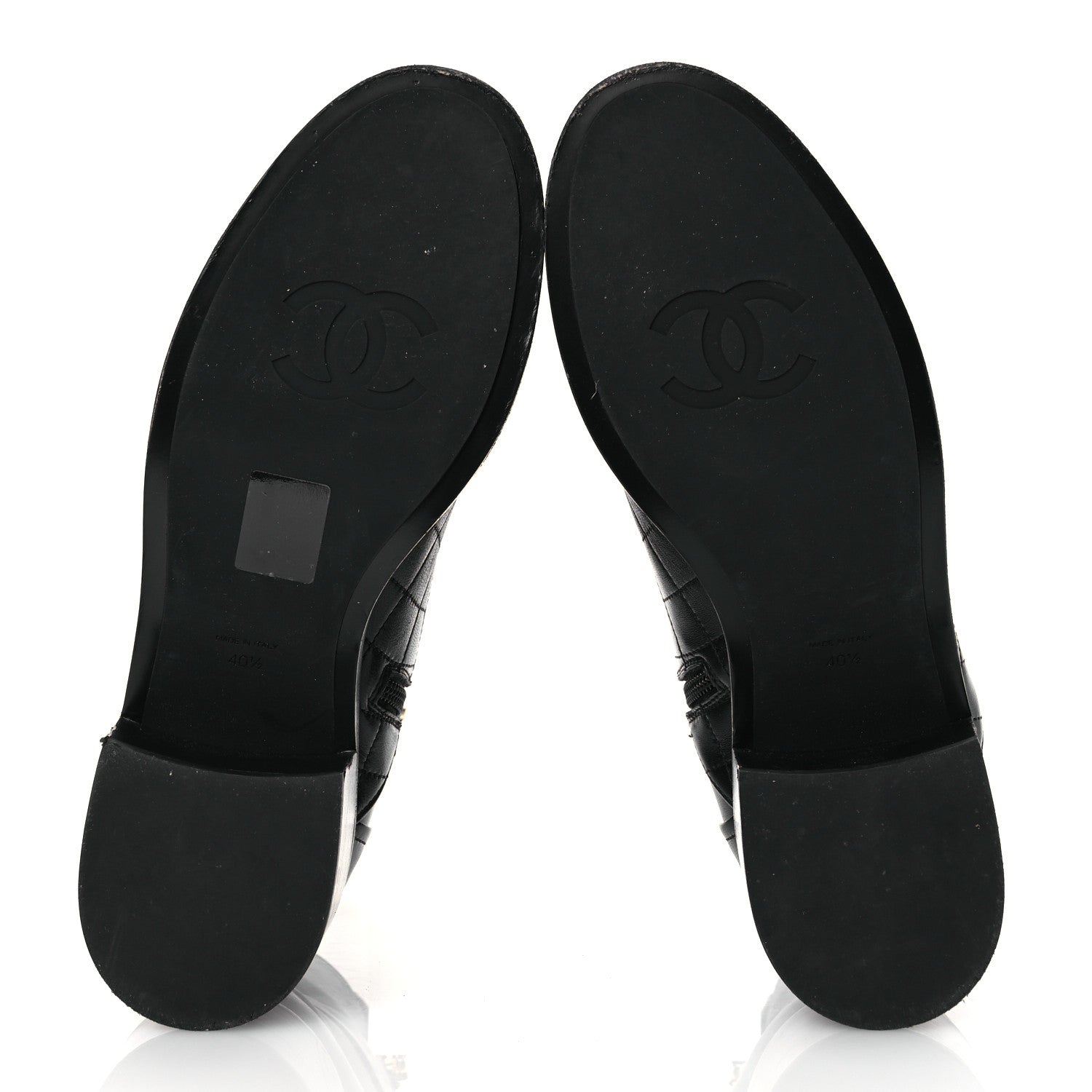 Chanel Lambskin Pearl Short Boots 40.5 Black 6 of 12