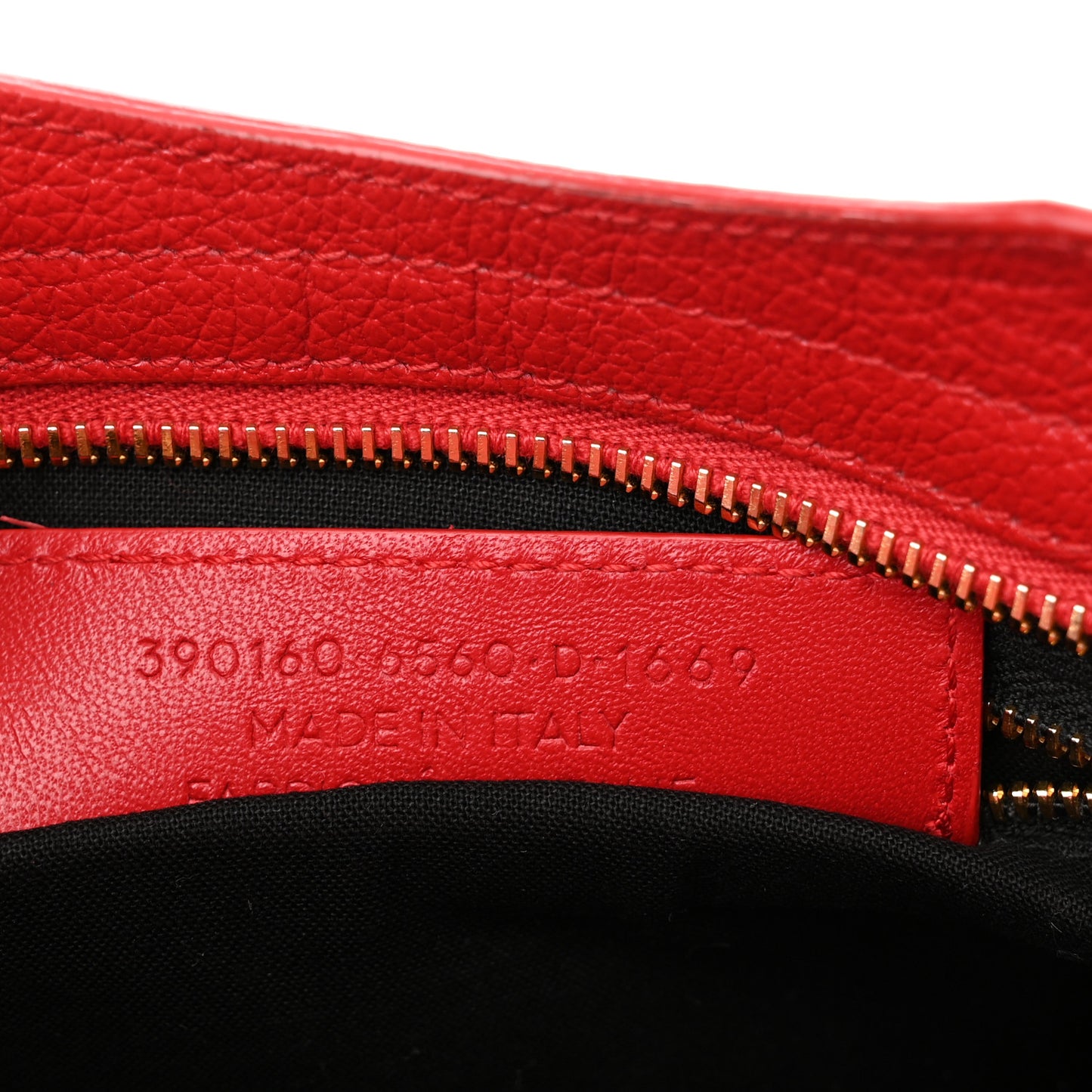Chevre Gold Metallic Edge Hardware Mini City Rouge Grenade