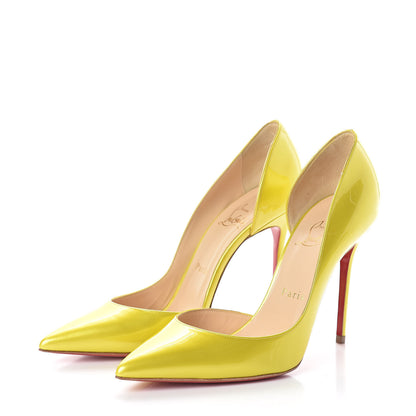 Christian Louboutin Patent Iriza 100 Pumps 37.5 Mimosa 3 of 7