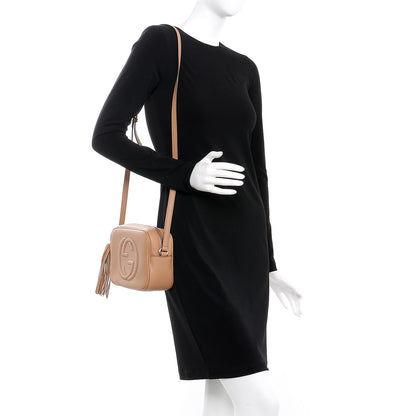 Gucci Pebbled Calfskin Small Soho Disco Bag Camelia 2 of 8