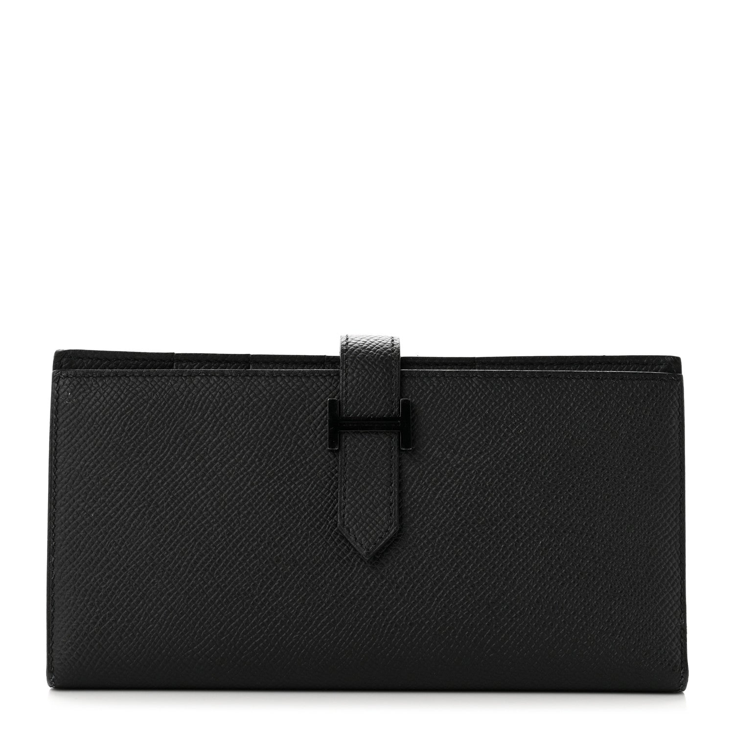 Hermes Epsom Monochrome Bearn Gusset Wallet Black 1 of 9