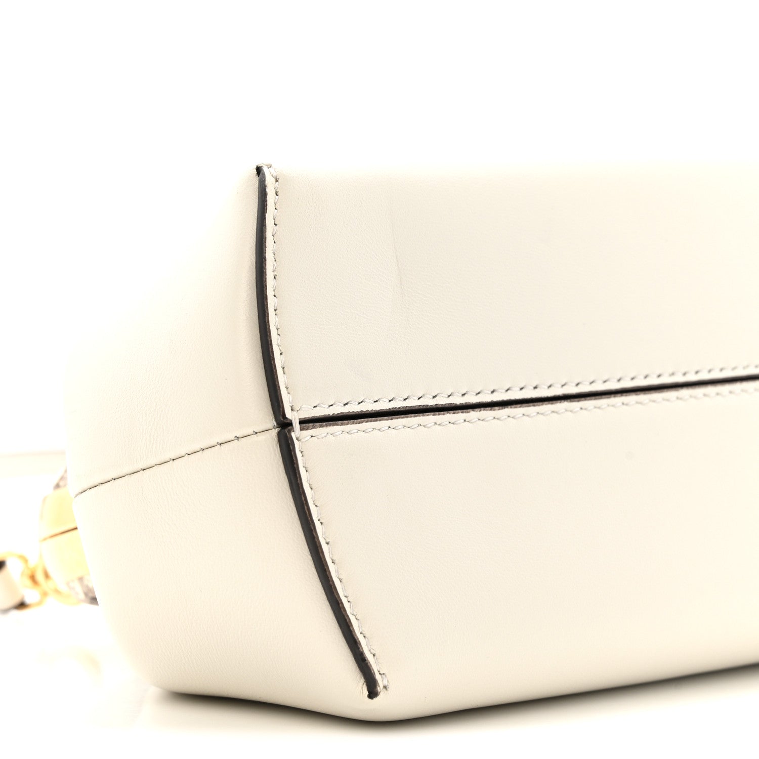 Fendi Shiny Nappa Snakeskin Small Fendi First White Roccia 9 of 12