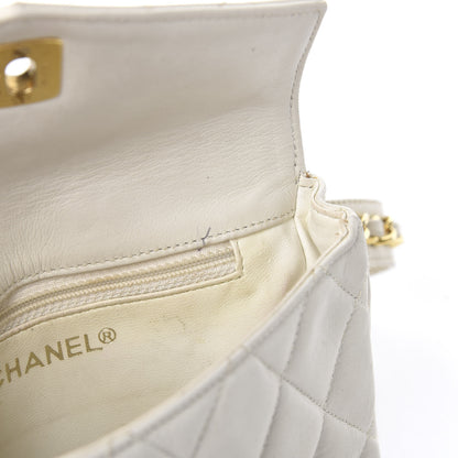Chanel Lambskin Quilted Flap Waist Belt Bag White 7 of 14