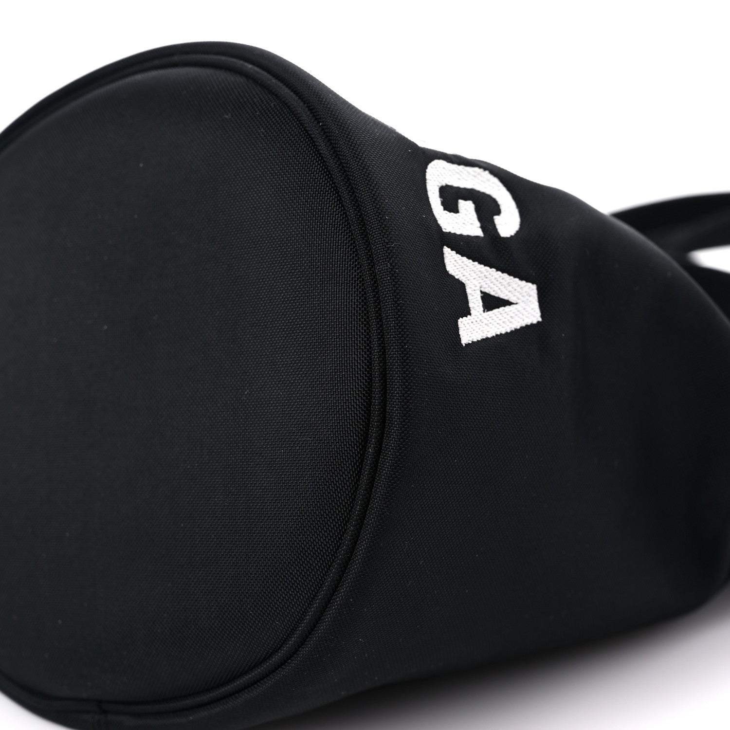Balenciaga Recycled Sport Nylon Logo Embroidered Wheel Drawstring Bucket Bag XS Black 10 of 10