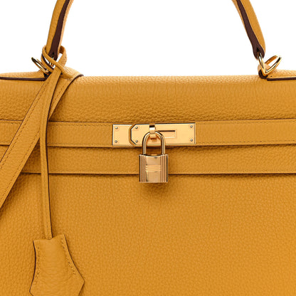 Hermes Togo Kelly Retourne 32 Jaune Ambre 8 of 12