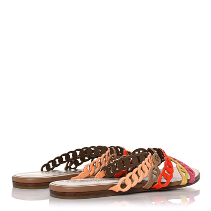 Hermes Suede Chaine d'Ancre Nude Sandals 36 4 of 9