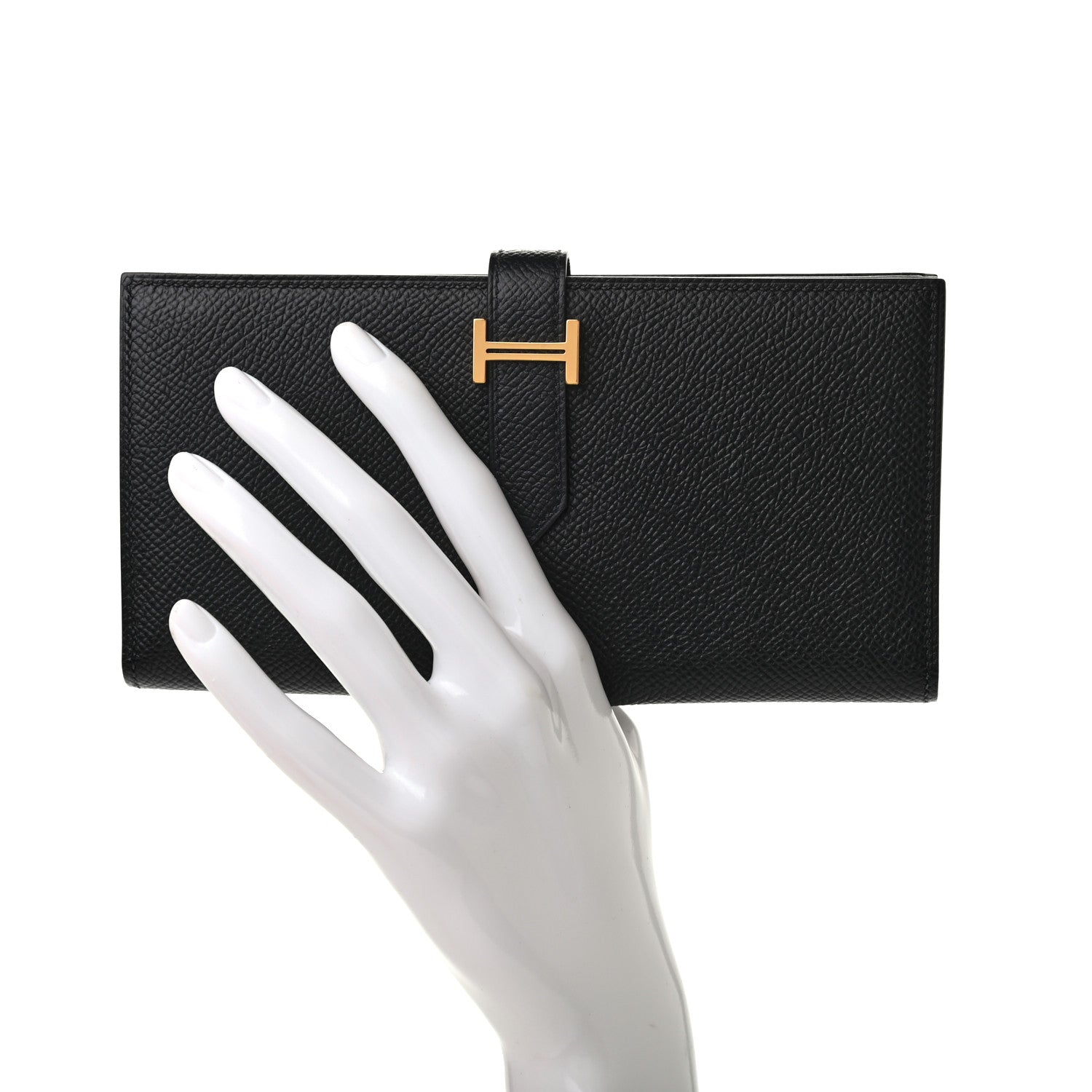 Hermes Epsom Bearn Gusset Wallet Black 2 of 7