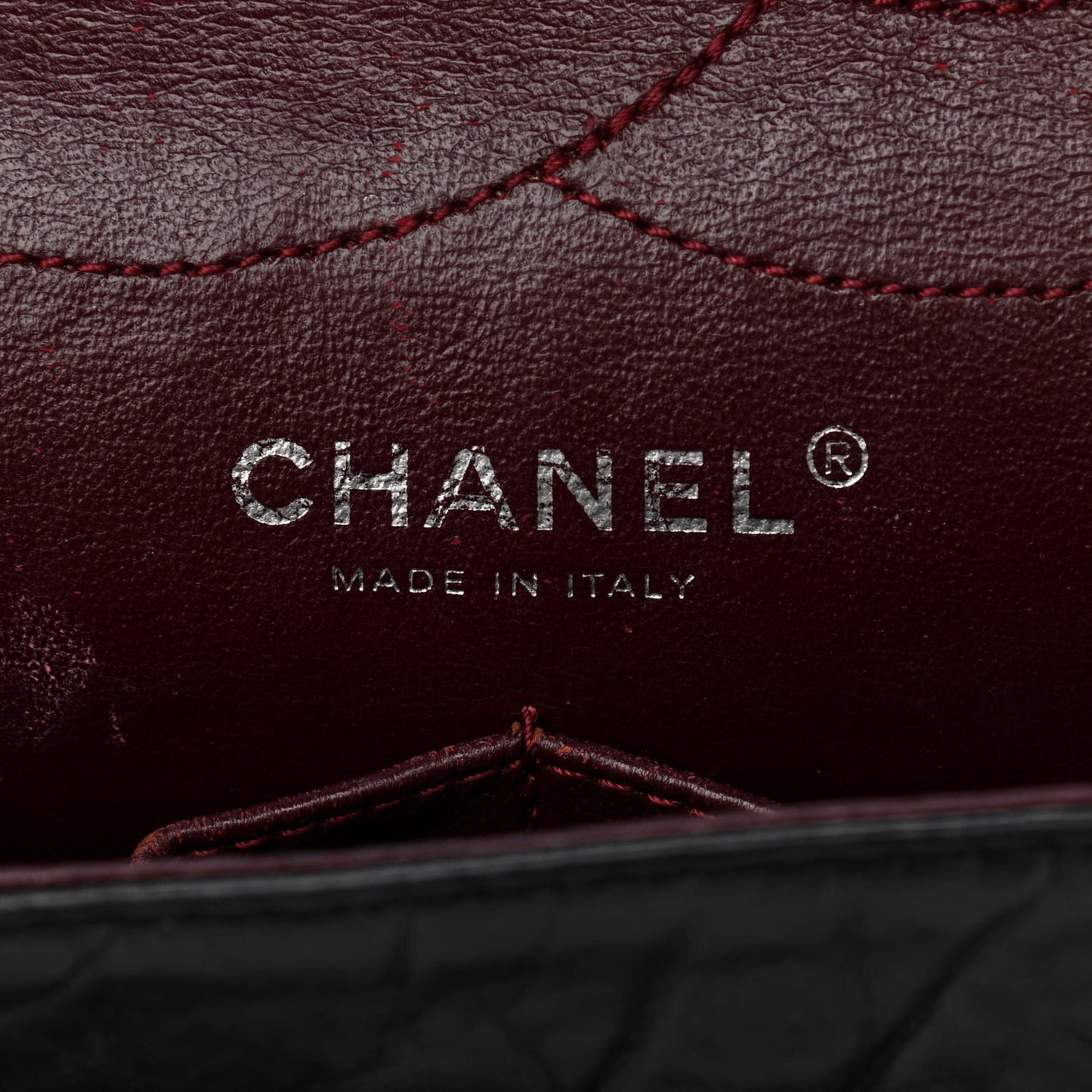 Aged Calfskin Quilted 2.55 Reissue 227 Flap Black
