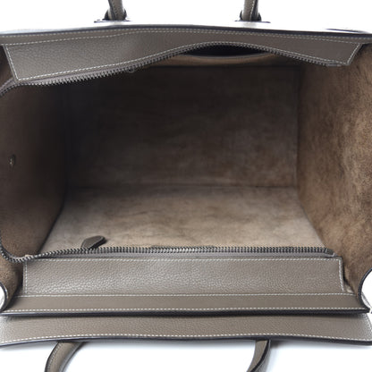 Celine Drummed Calfskin Mini Luggage Souris 5 of 10