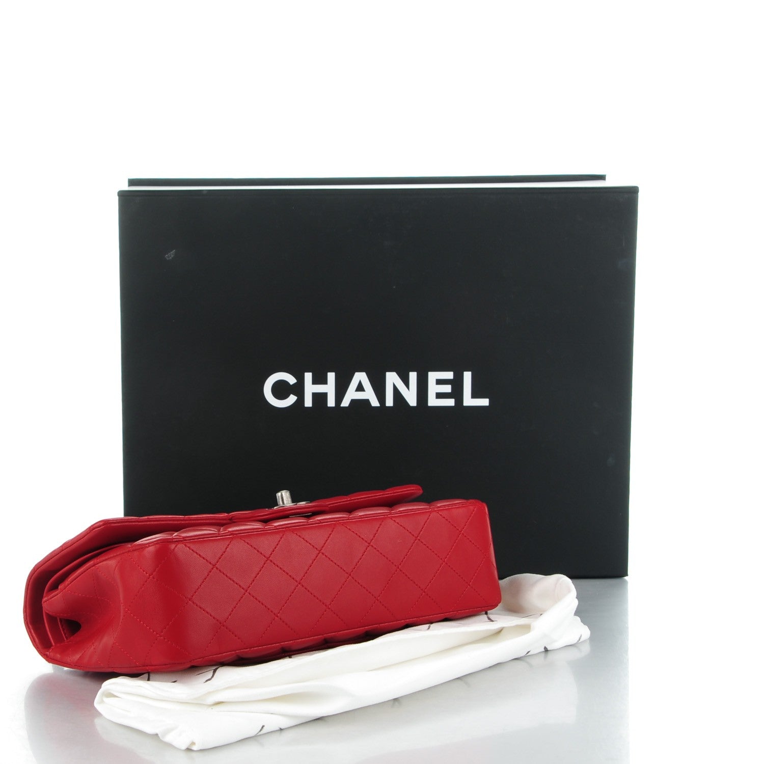 Chanel Lambskin Quilted Medium Double Flap Red 4 of 9
