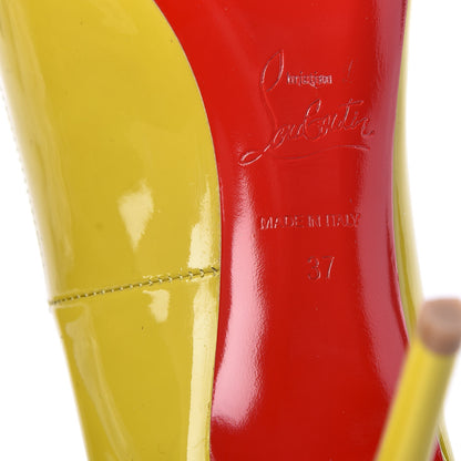 Christian Louboutin Patent Fifi 80 Pumps 37 Lemon 6 of 9