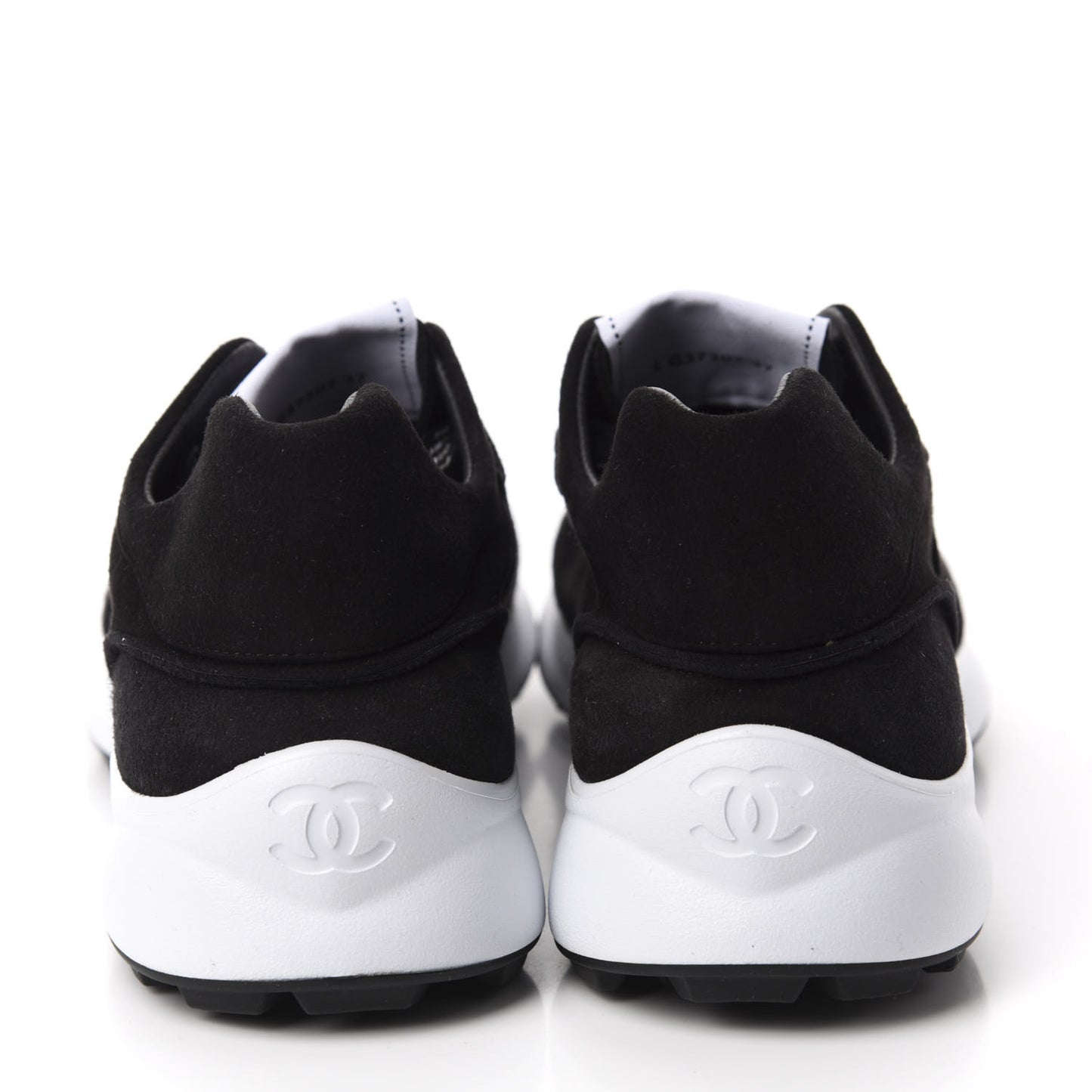 Suede Goatskin CC Sneakers 37 Black CHANEL