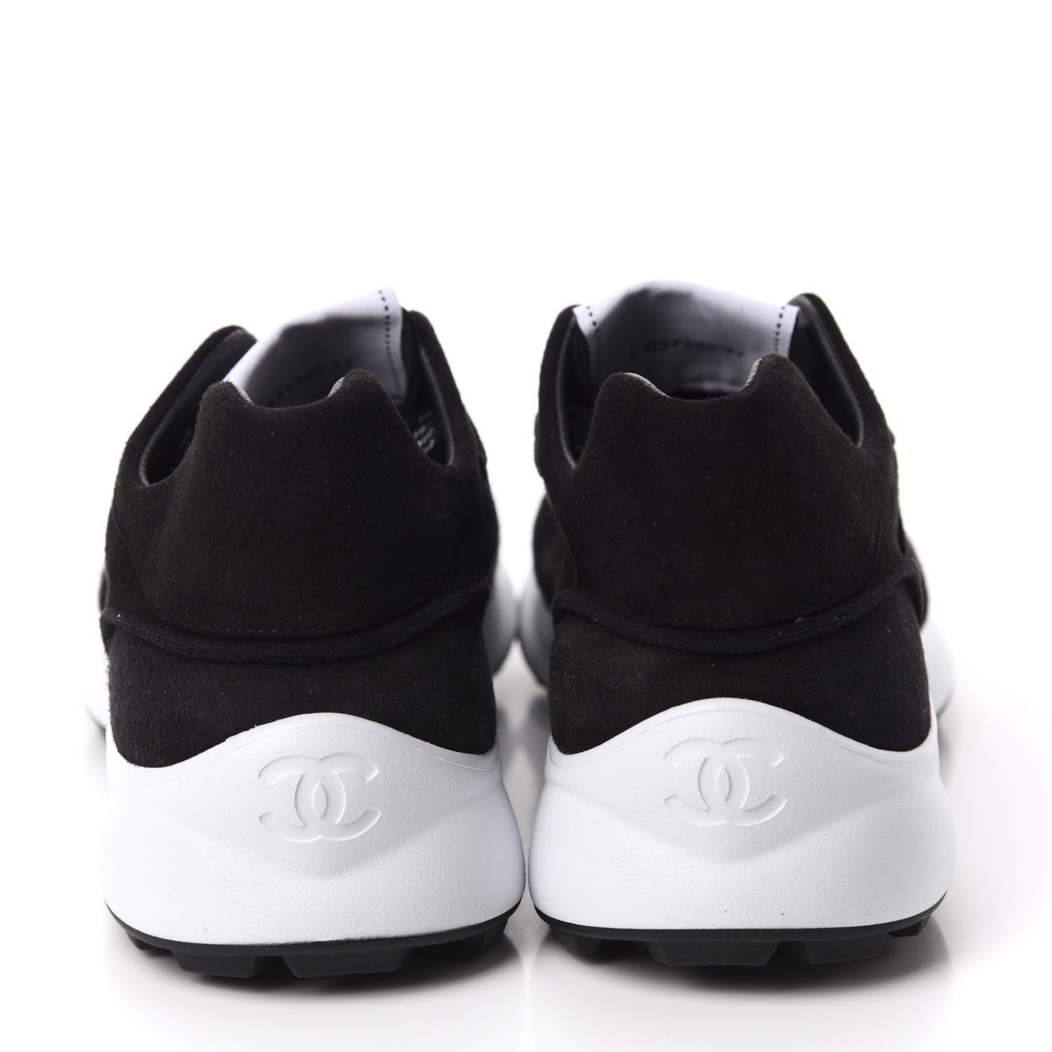 Chanel Suede Goatskin CC Sneakers 37 Black CHANEL 5 of 10