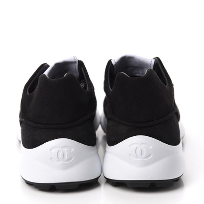 Chanel Suede Goatskin CC Sneakers 37 Black CHANEL 5 of 10