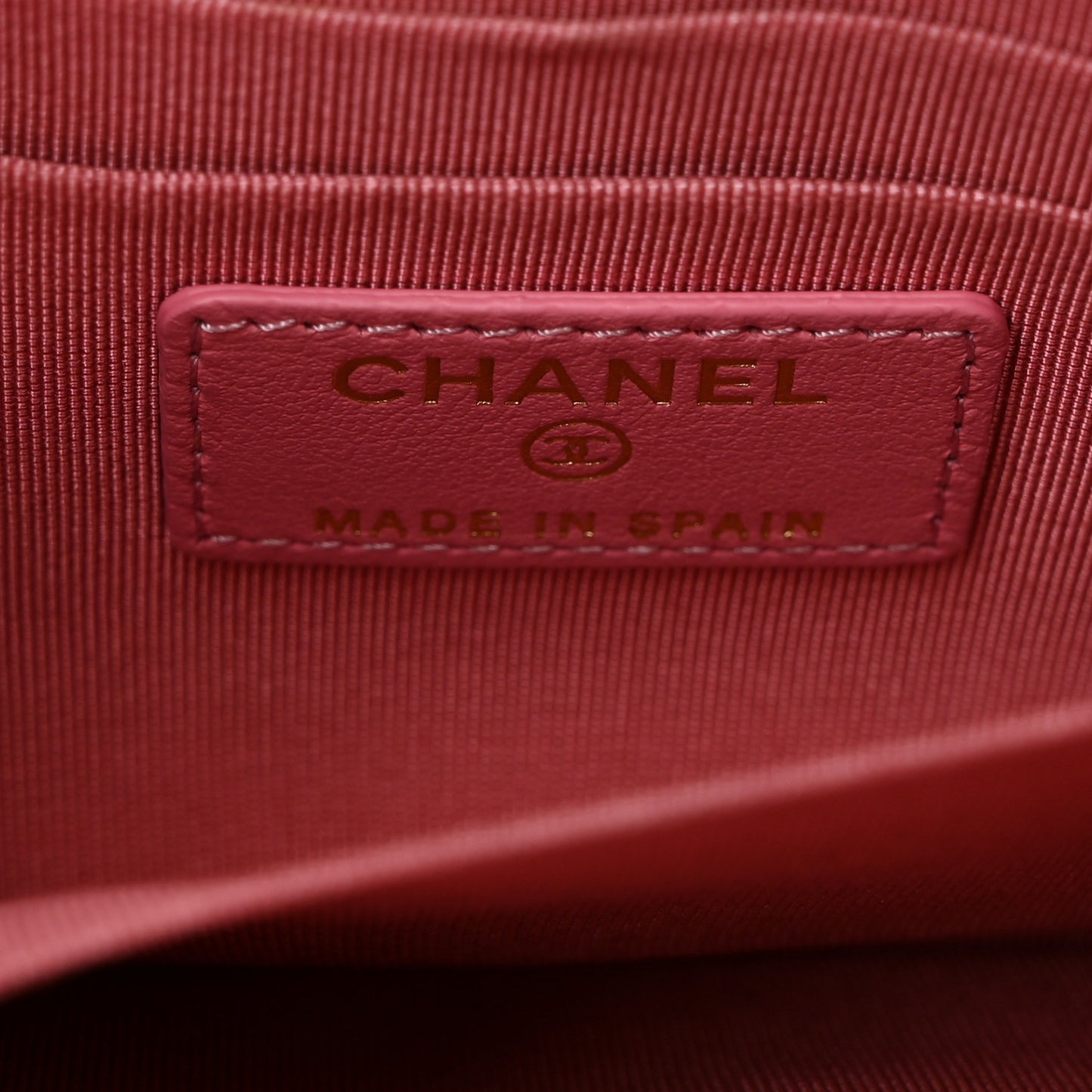 Caviar Quilted Small Boy Cosmetic Case Pink