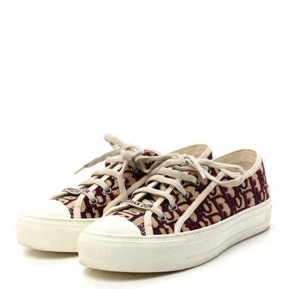 Christian Dior Canvas Oblique Walk'N'Dior Low Top Sneakers 37 Deep Amaranth 3 of 9