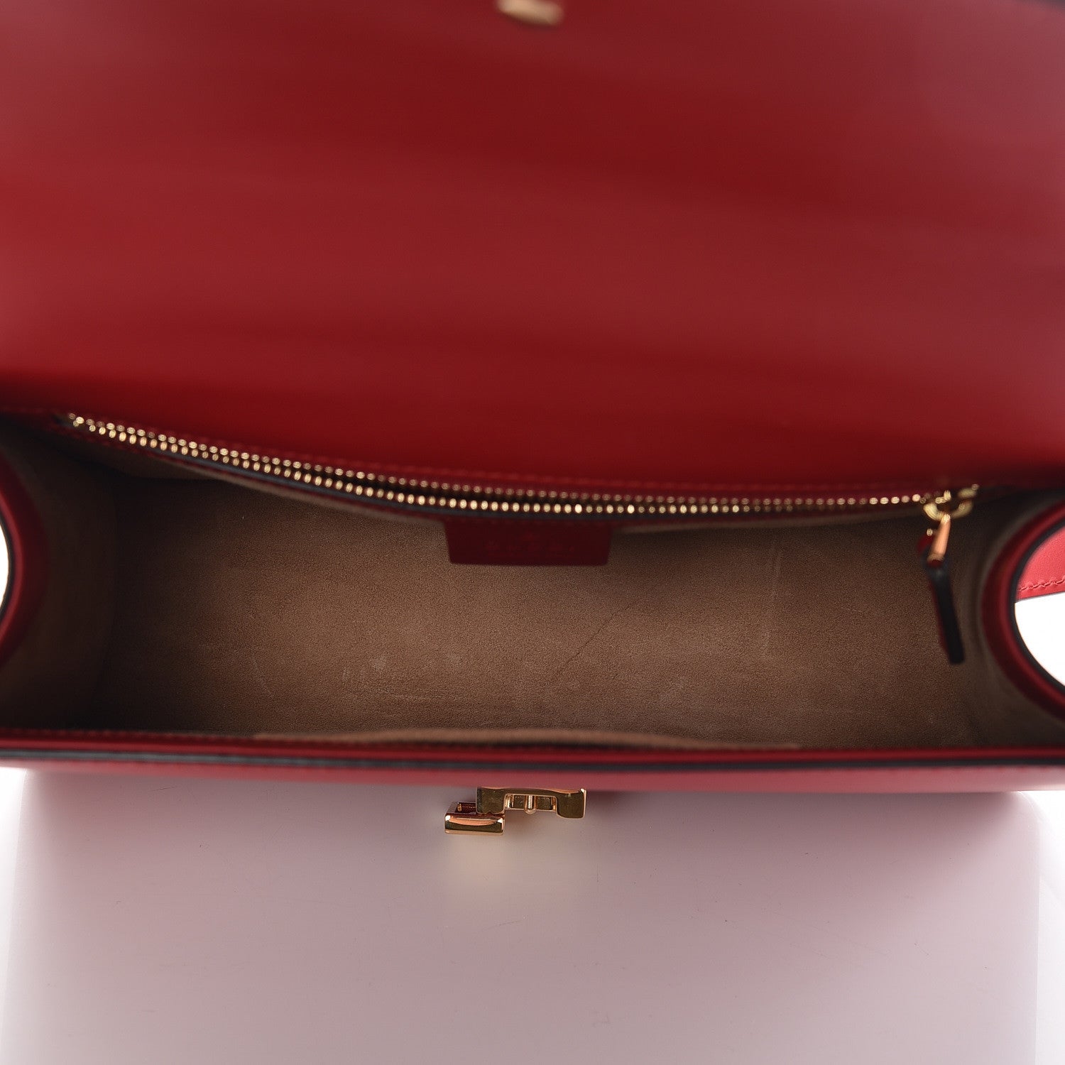 Gucci Calfskin Small Sylvie Shoulder Bag Hibiscus Red 5 of 12