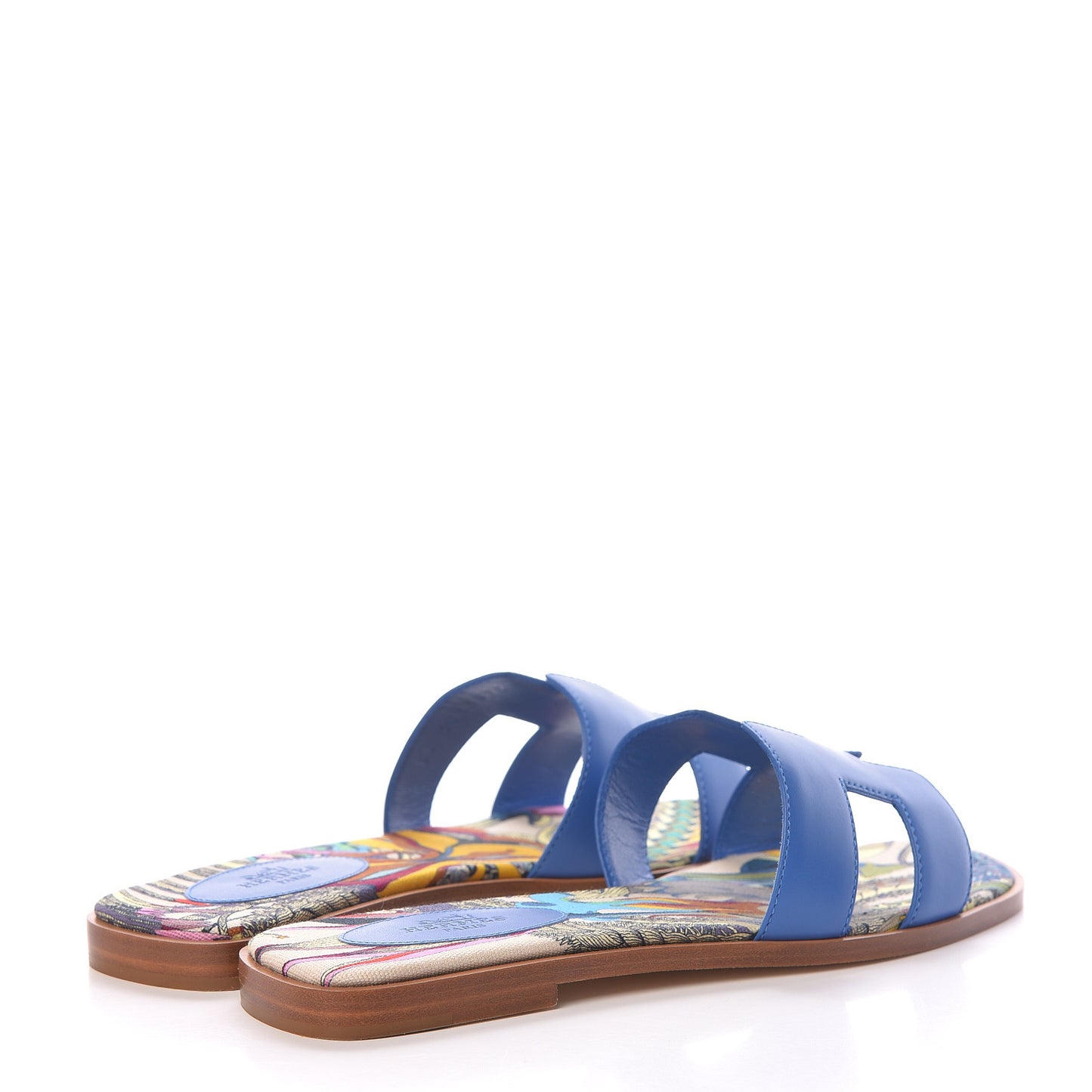 Calfskin Oran Sandals 37 Bleu Zanzibar