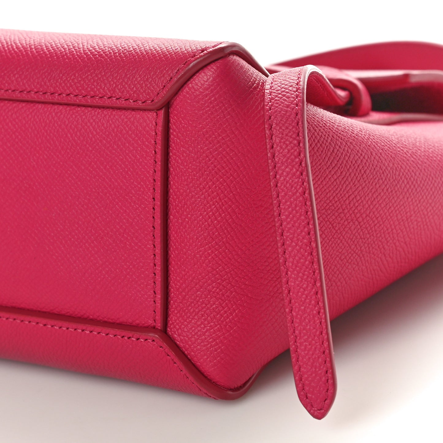Grained Calfskin Nano Belt Bag Raspberry
