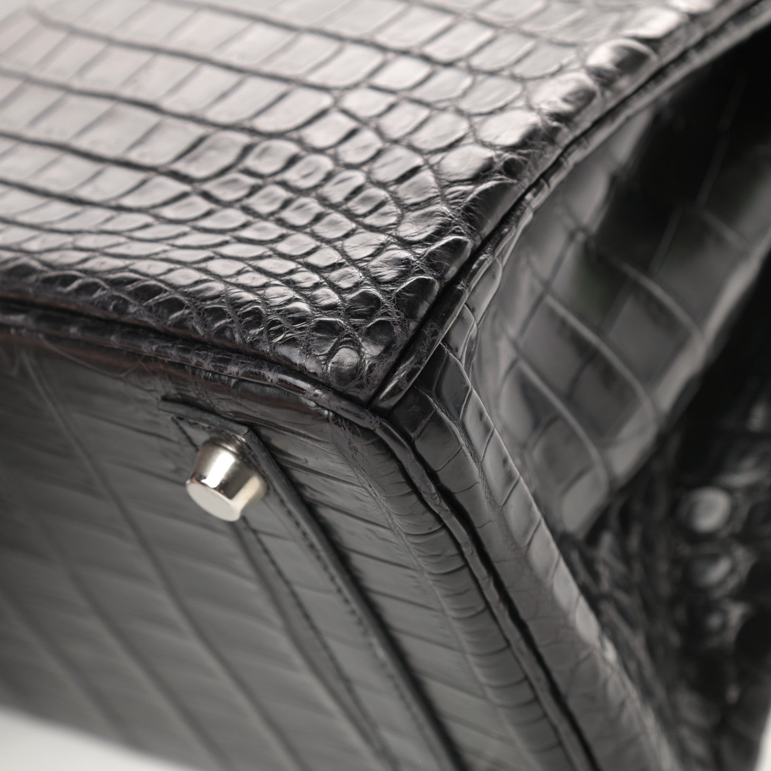 Hermes Matte Niloticus Crocodile Birkin 30 Black 35 of 43