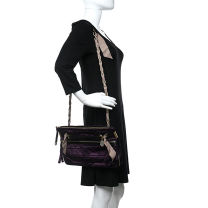 Lanvin Satin Amalia Medium Shoulder Bag Violet 2 of 11