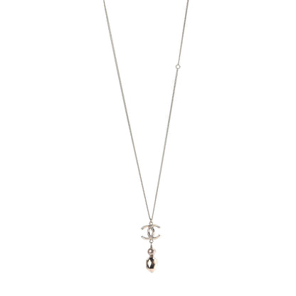Chanel Pearl CC Drop Necklace Gold 1 of 6