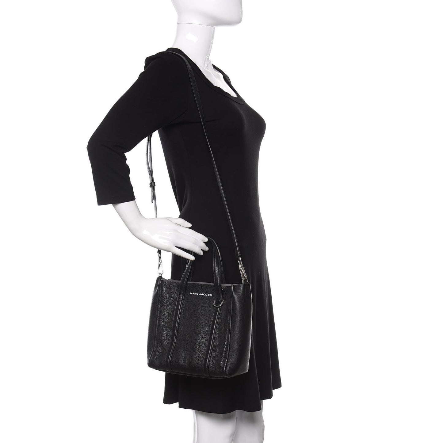 Grained Calfskin The Tag 21 Tote Black