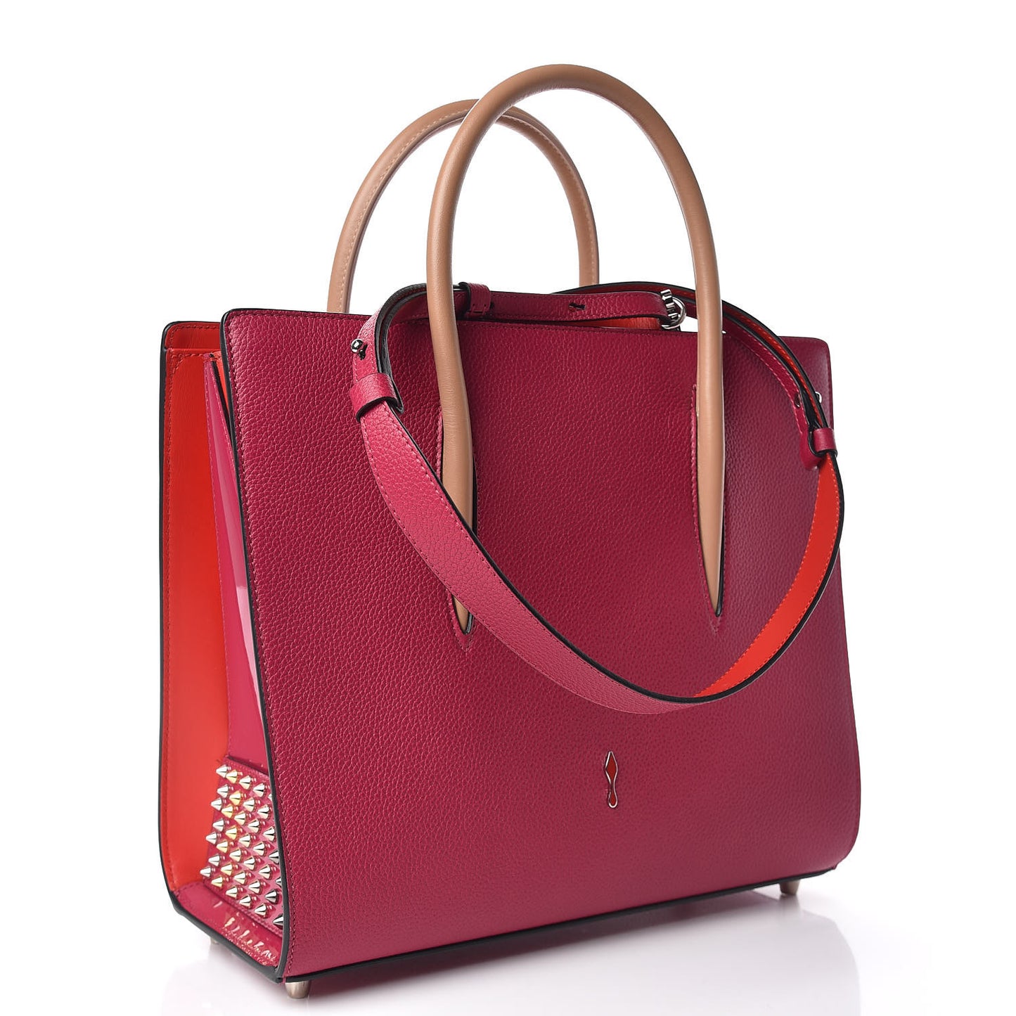 Calfskin Empire Patent Studded Medium Paloma Loulou