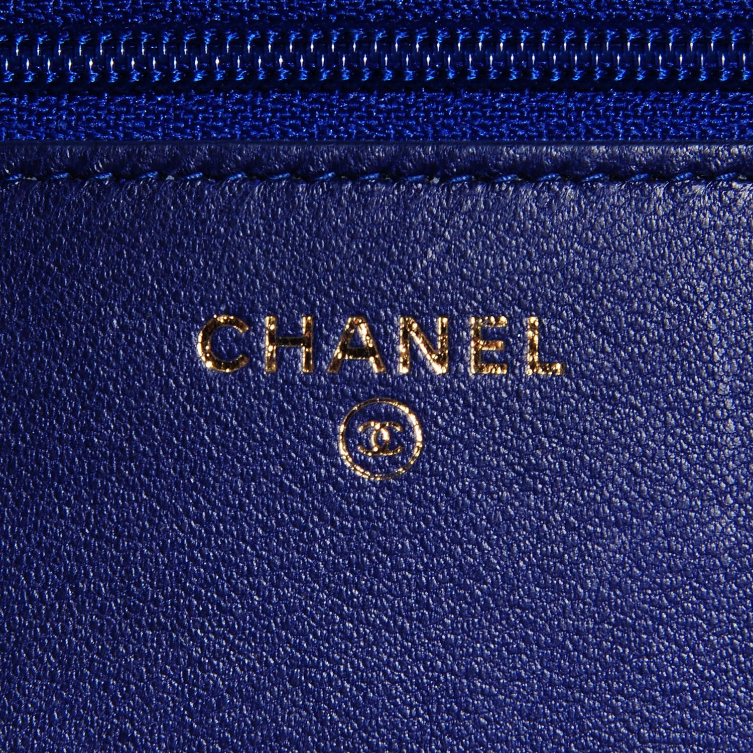 Chanel Velvet Quilted Wallet On Chain WOC Blue 6 of 9