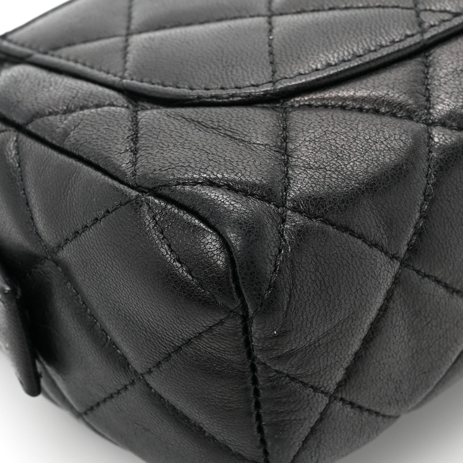 Chanel Lambskin Quilted Flap Cosmetic Case Black 12 of 17